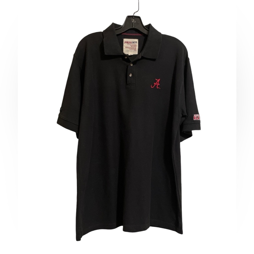 Pressbox Alabama Polo Men’s Size Large Roll Tide Football Black Shortsleeve